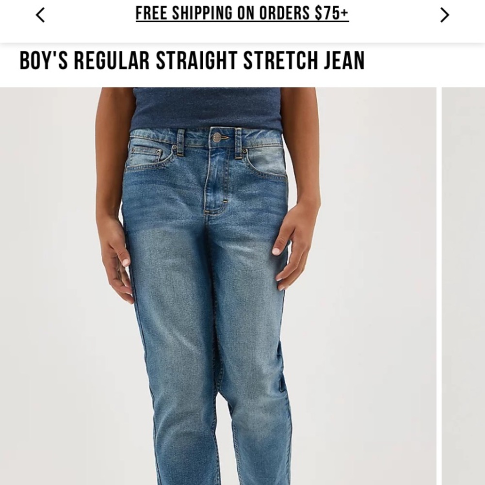 Lee Boys' Straight Stretch Jeans - Light Blue